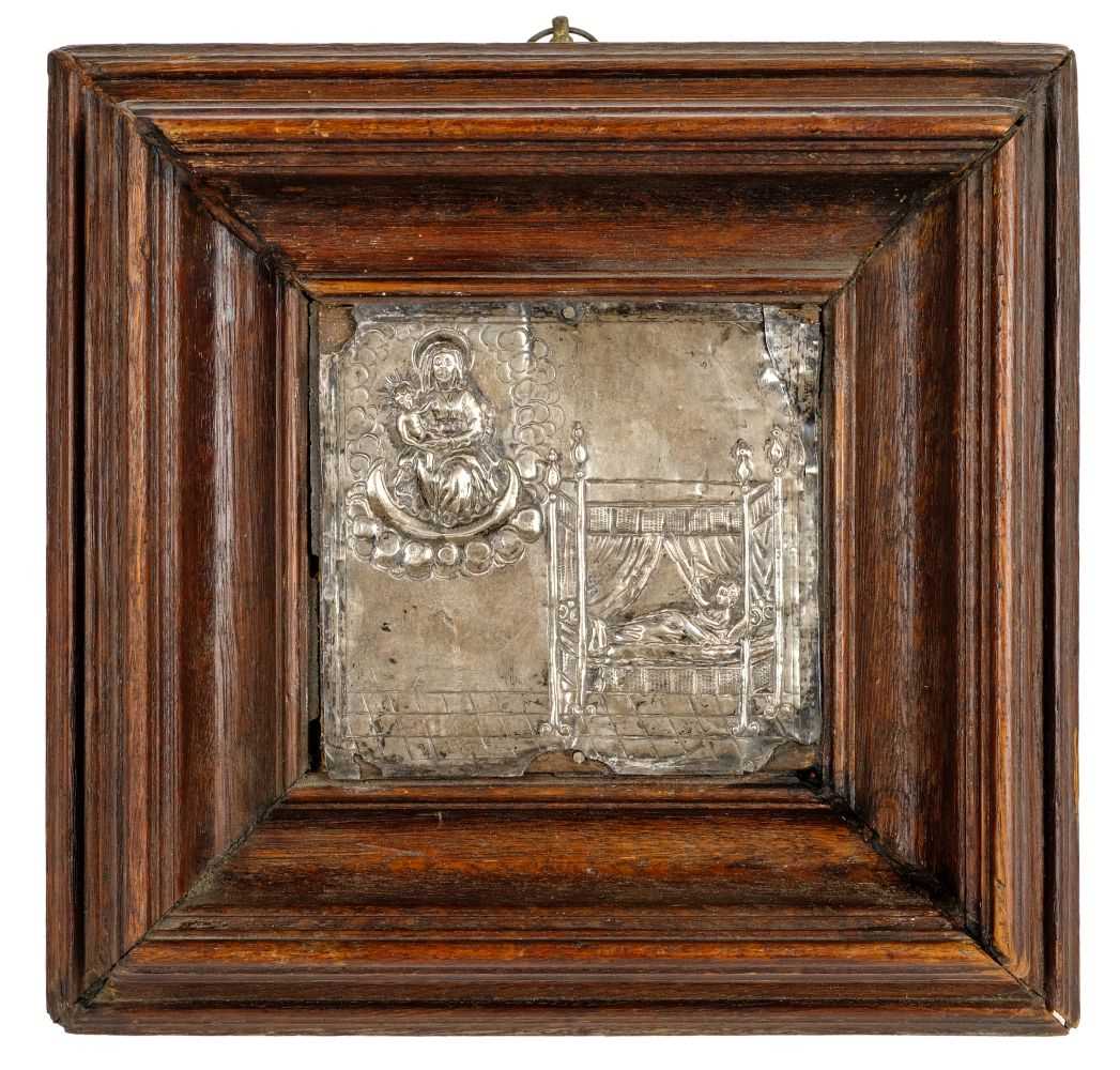 Lot 46 - Silver Panel. A 17th century Continental silver panel