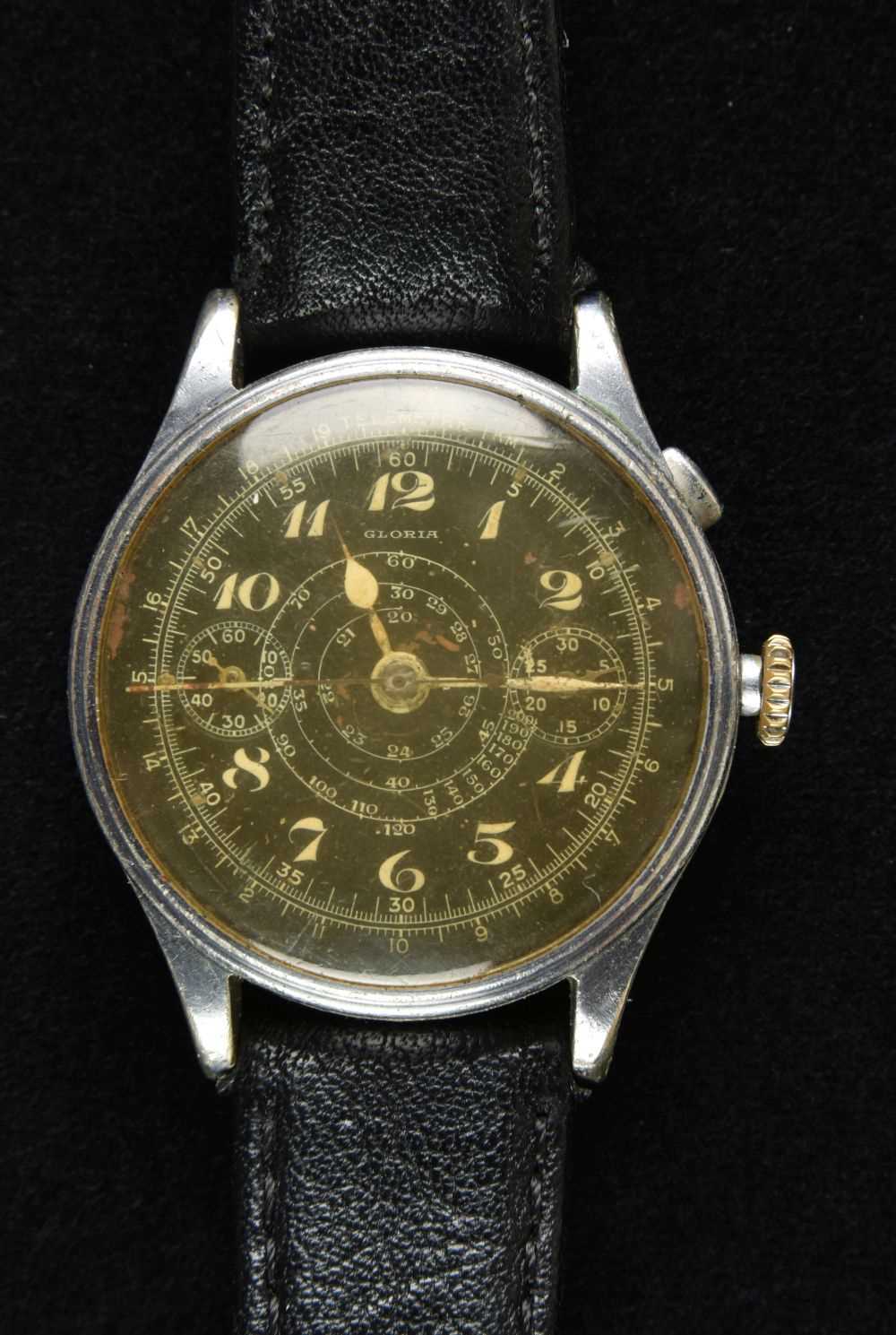 Lot 35 - Military Wristwatch. A WWII period Gloria wristwatch