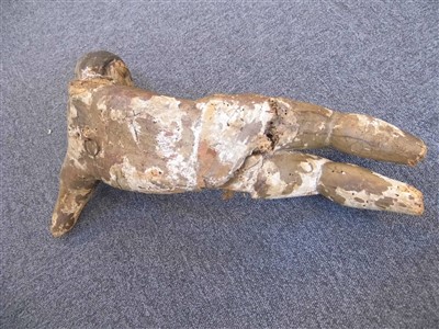 Lot 65 - Limewood sculpture. Crucified Christ, 16th/17th century