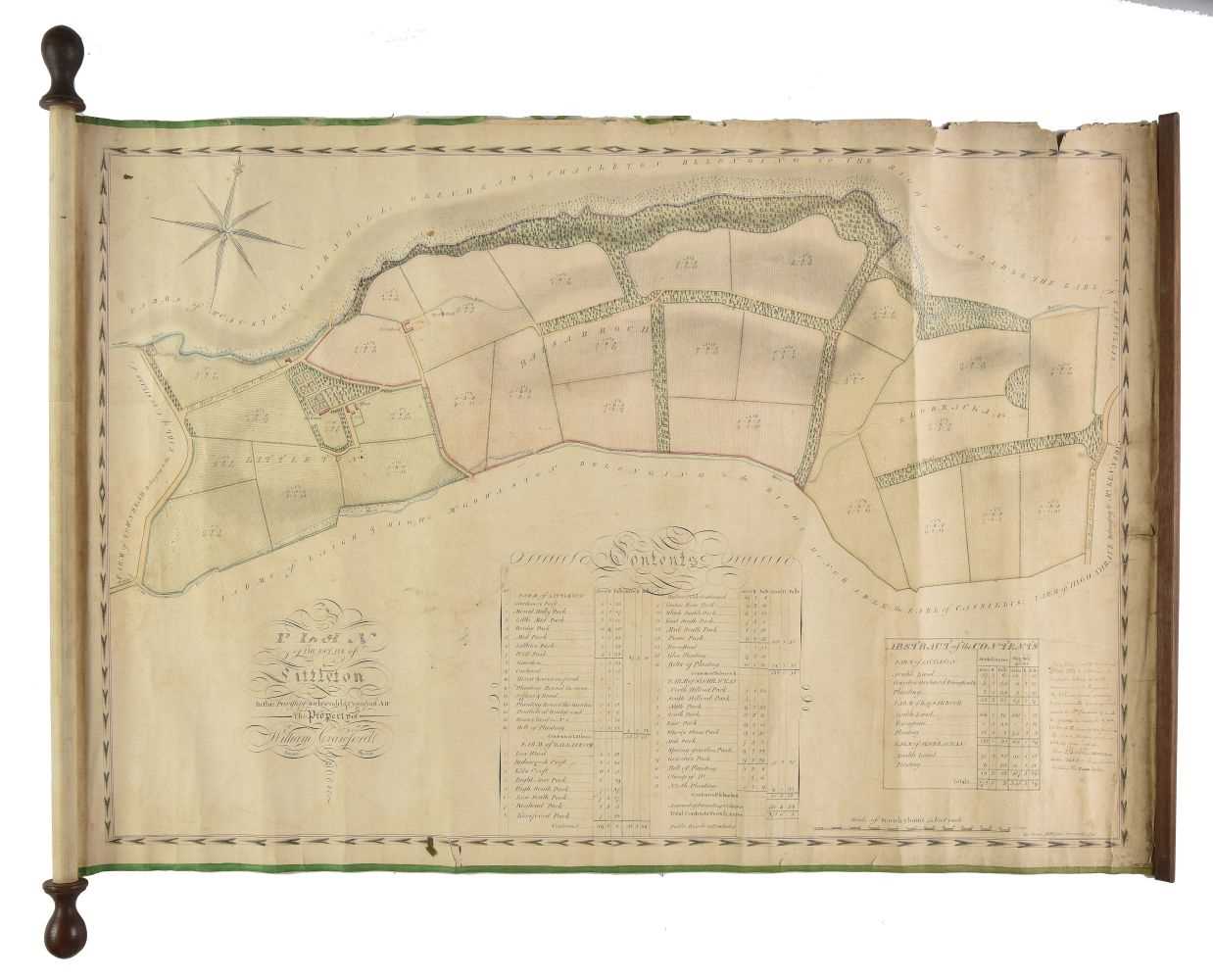 Lot 130 - Manuscript Estate Plan. Plan of the Estate of Littleton... , 1815