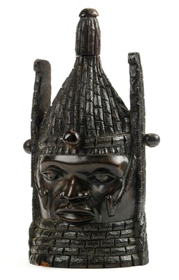 Lot 111 - African Bust. An early to mid-20th century lignum vitae carved head