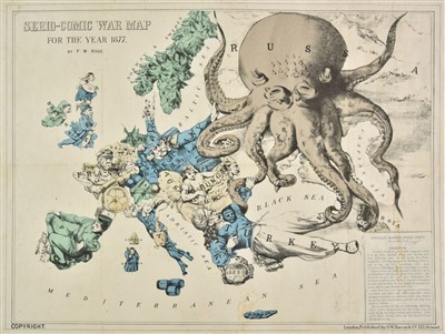 Lot 113 - Europe. Rose (F. W.), Serio-Comic War Map for the Year 1877