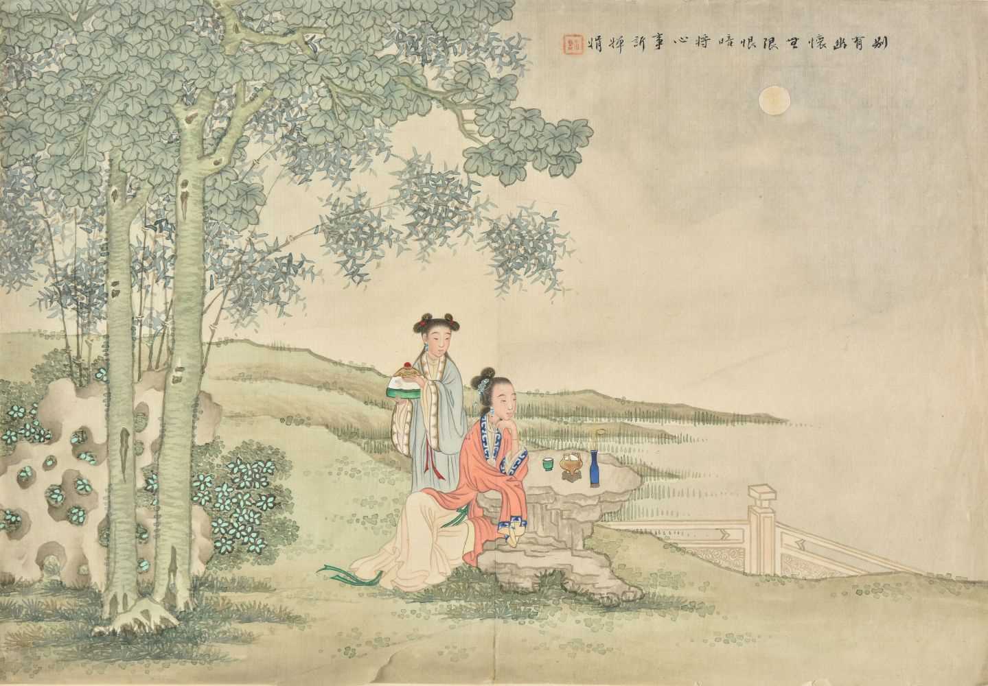 Lot 212 - Japanese School. Pair of Watercolour Landscapes, early to mid-19th century