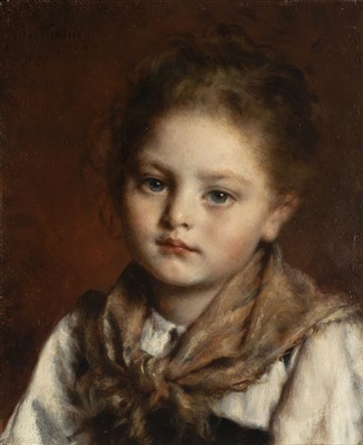 Lot 236 - Meyer (Carl Diethelm, 1840-1884). Portrait of a young girl