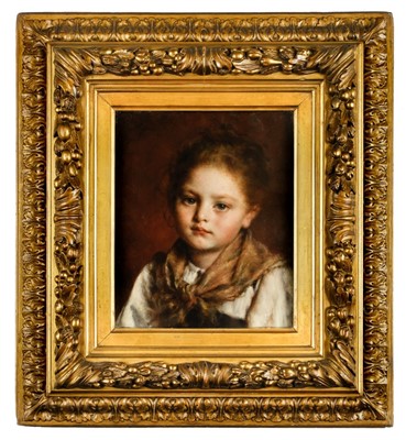 Lot 236 - Meyer (Carl Diethelm, 1840-1884). Portrait of a young girl