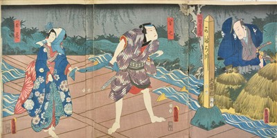 Lot 214 - Kuniyoshi (Utagawa, 1797/98-1861), Kunisada (Toyokuni III, 1786-1865). Woodblock prints