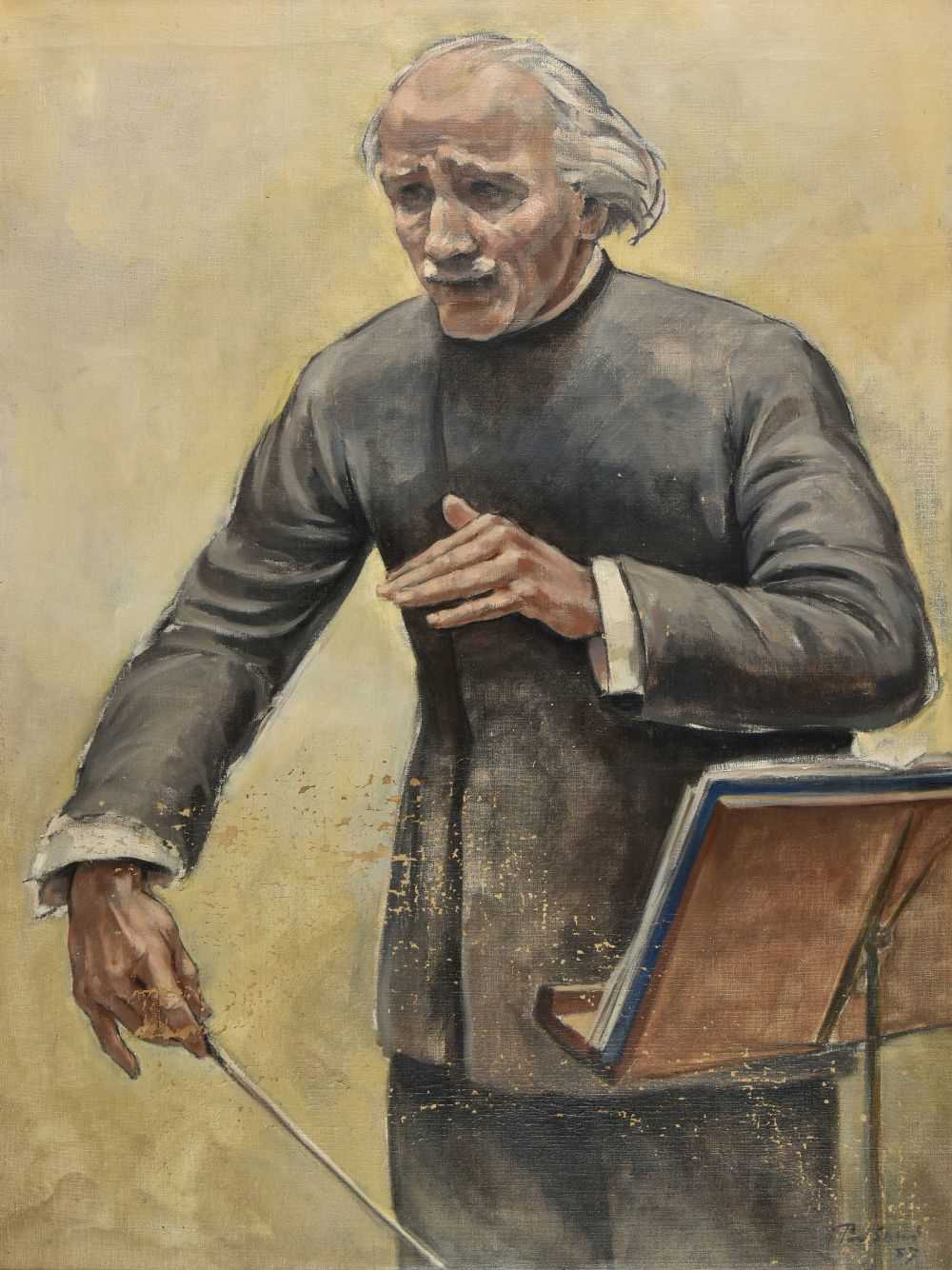 Lot 355 - Busoni (Rafaello, 1900-1962). Portrait of Arturo Toscanini (1867-1957), 1937