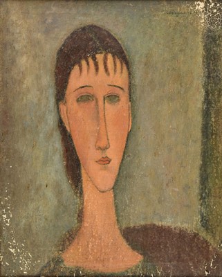 Lot 331 - Canals (Miguel, 1925-1995). Portrait of a young girl (1910), after Amedeo Modigliani (1884-1920)