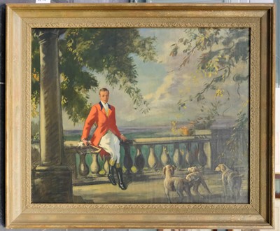 Lot 632 - Barnes (Archibald George, 1887-1972). Huntsman and Hounds on a Veranda, circa 1920s