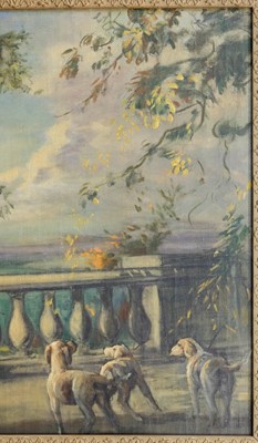 Lot 632 - Barnes (Archibald George, 1887-1972). Huntsman and Hounds on a Veranda, circa 1920s