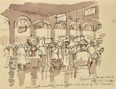 Lot 364 - White (Peter Robert Russell, 1921-1985). An album of sketches, circa 1950s