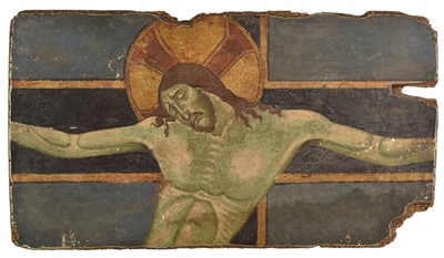 Lot 189 - Sienese School. Section of a Crucifixion, 14th or 15th century