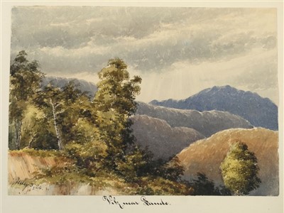 Lot 312 - Norway & Scotland. Album of watercolours by Constance Ranfurly, 1883-84
