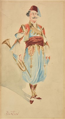 Lot 184 - Beaton (Cecil, 1904-1980). Costume Design for a Greek or Turkish Trumpeter