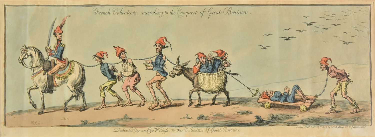 Lot 164 - Gillray (James). French Volunteers, marching....., 1803
