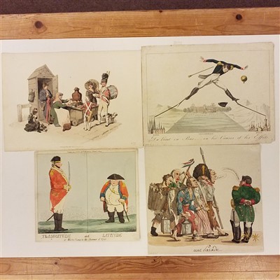 Lot 168 - Military caricatures. A collection of twenty-two caricatures, early 19th century