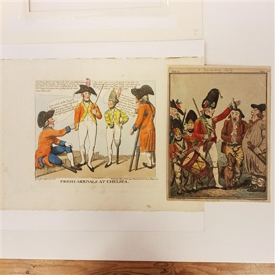 Lot 168 - Military caricatures. A collection of twenty-two caricatures, early 19th century