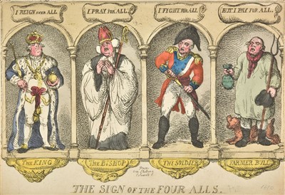 Lot 173 - Rowlandson (Thomas). The Sign of the Four Alls, circa 1810