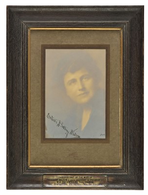 Lot 280 - Wilson (Edith Bolling, 1872-1961). Signed photographic portrait by Arnold Genthe, c. 1918