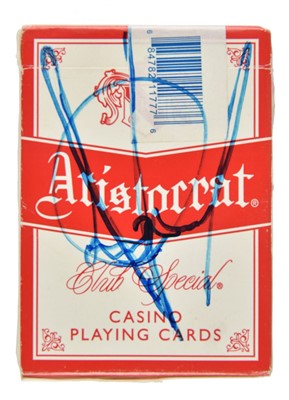 Lot 246 - Jackson (Michael, 1958-2009). Signed pack of playing cards, Mirage Casino, [Las Vegas], c. 1990