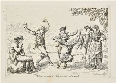Lot 212 - Pinelli (Bartolomeo). Raccolta di Cinquanta Costumi Pittoreschi incisi all acqua forte, Rome, 1809