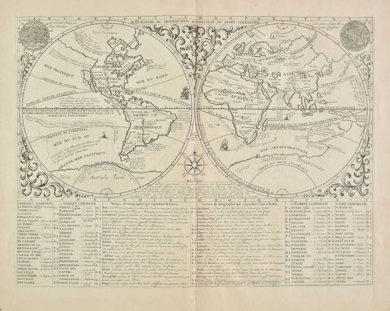Lot 149 - World. Chatelain (Henry Abraham), MapMonde ou Description Generale..., circa 1720