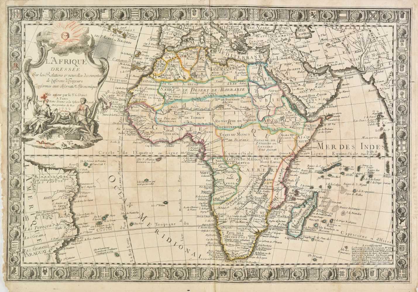 Lot 87 - Africa. Danet (Guillaume), L'Afrique dressée..., 1732