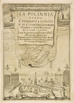 Lot 300 - Adimari (Alessandro). La Polinnia, 1st edition, Florence, 1628 [and 1 other]