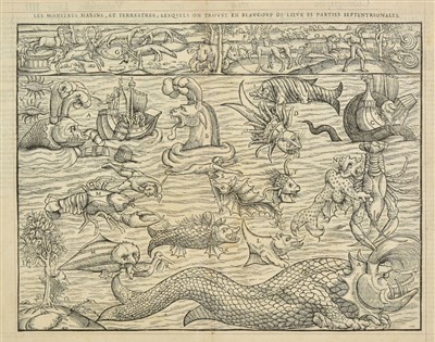 Lot 143 - Sea Monsters. De Belleforest (Francois), 1575