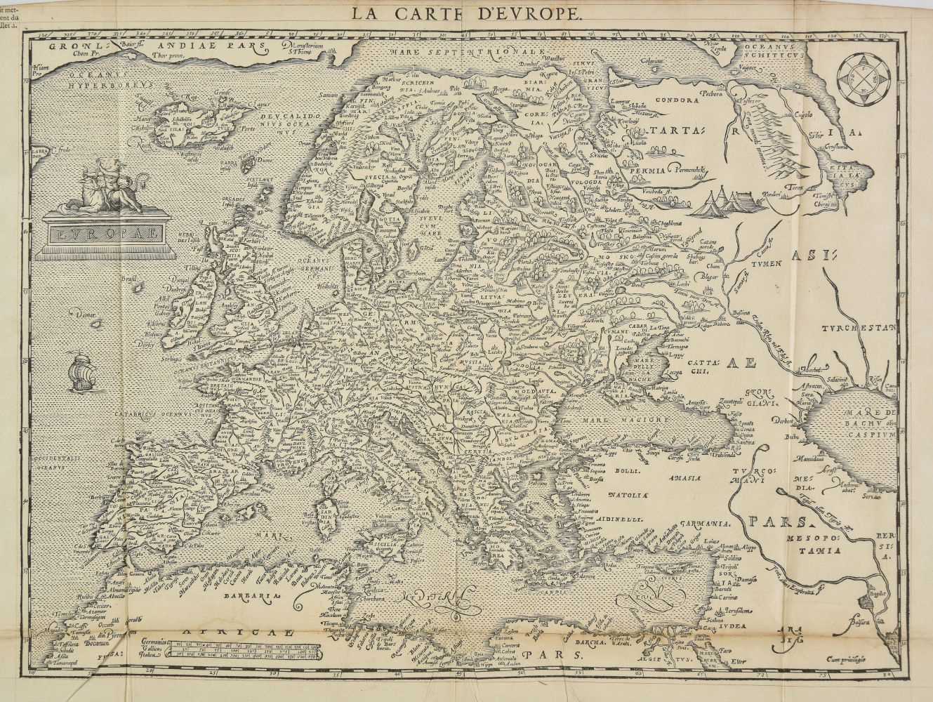 Lot 112 - Europe. De Belleforest (Francois), Le Carte D'Europe, 1575