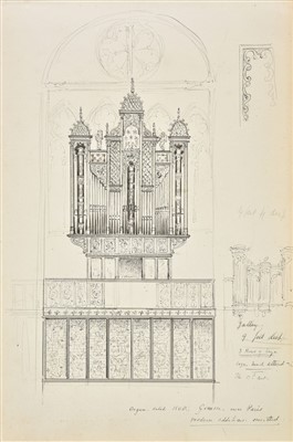 Lot 228 - Churches and Organs. An artist's sketchbook, circa 1860s