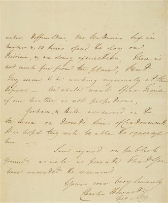 Lot 230 - Stewart (Colonel Charles, 1775-1812). An important autograph letter signed, 1812