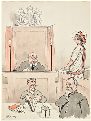 Lot 223 - Wood (Starr, 1870-1944). The Accused, watercolour on paper
