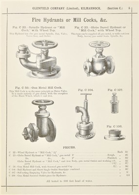 Lot 387 - Sanitary Trade Catalogue. Kennedy's Patent Water Meter Coy [Limited], 1885