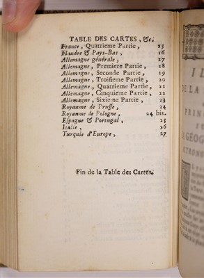 Lot 35 - Rizzi Zannoni (Giovanni Antonio). Atlas Géographique contenant la Mappemonde..., 1762
