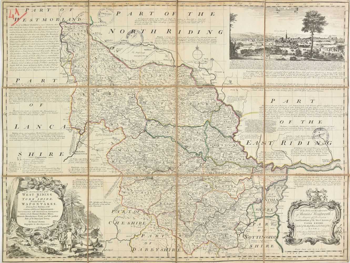 Lot 157 - Yorkshire. Bowen (Emanuel), Three maps, circa 1777