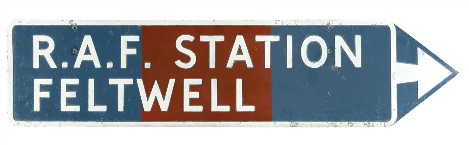 Lot 142 - Royal Air Force. A 1950s directional sign