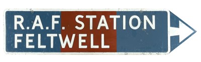 Lot 142 - Royal Air Force. A 1950s directional sign