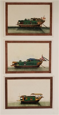 Lot 70 - Chinese Pith Paintings. Nine paintings, late 19th century