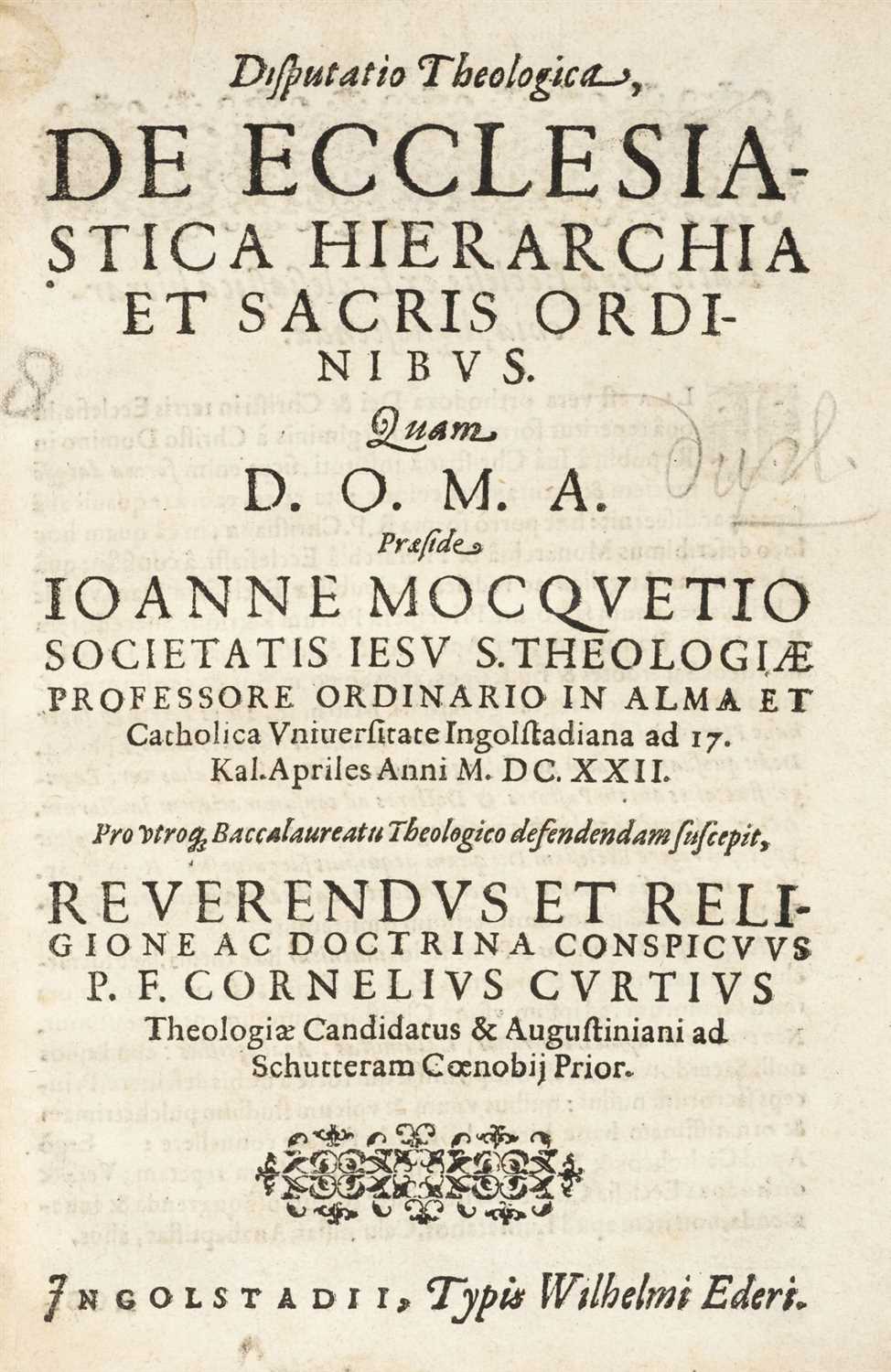 Lot 125 - German theological pamphlets, 1622-1703, ex libris Bibliotheca Lindesiana