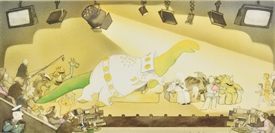 Lot 24 - Foreman (Michael, 1938-). Original illustration for Brontosaurus Super Star