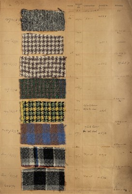Lot 198 - Textile Samples. A large ledger of textile samples, 1933