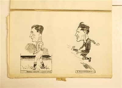 Lot 132 - Album of footballer caricatures, c.1930