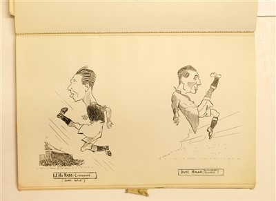 Lot 132 - Album of footballer caricatures, c.1930