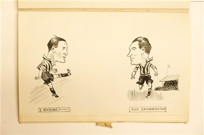 Lot 132 - Album of footballer caricatures, c.1930