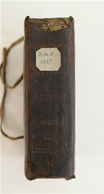 Lot 251 - Bible [English]. Holy Bible Containing the Old Testament and the New, Edinburgh: Robert Young, 1637