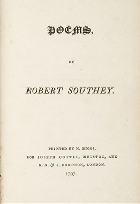 Lot 224 - Southey (Robert). Poems, 1st edition, 1797