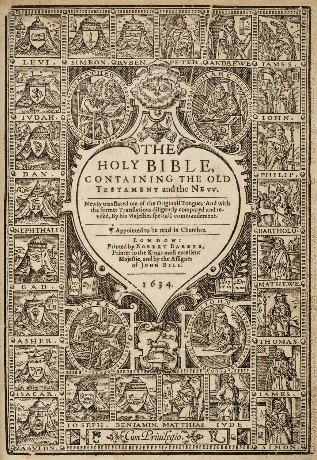 Lot 248 - Bible [English]. The Holy Bible, London: Robert Barker, 1634