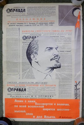 Lot 212 - Posters. A group of 6 Soviet Russia propaganda posters