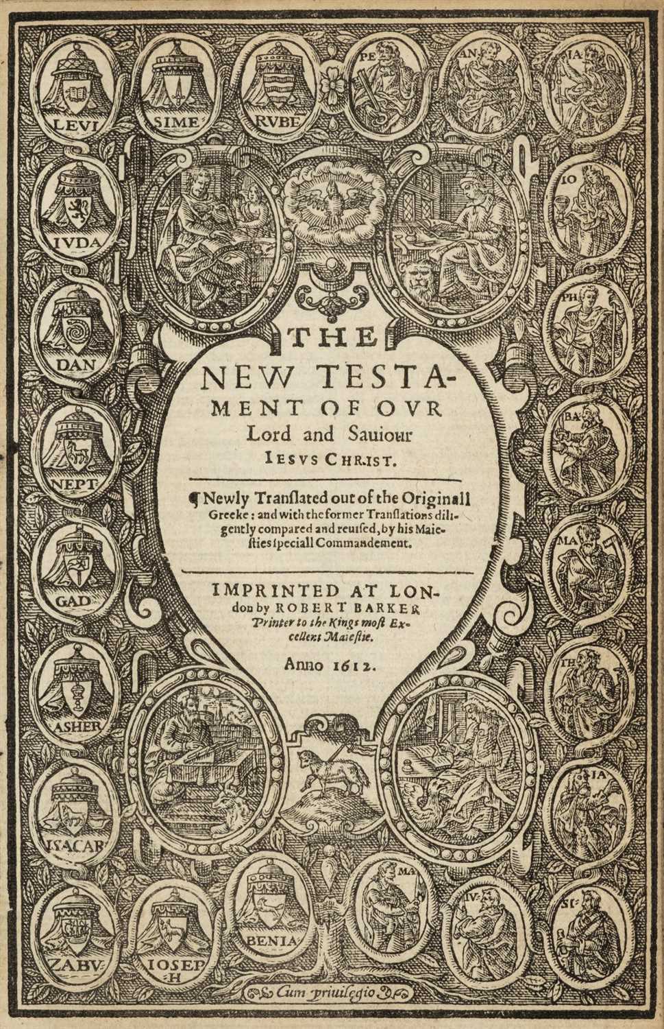 Lot 250 - Bible [English]. Holy Bible: Containing the Old Testament and the New, London: Robert Barker, 1636